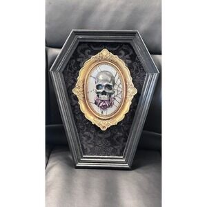 Halloween Skeleton framed Midnight Moon wall decor